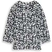 Tom Tailor Blouse donkerblauw / wit