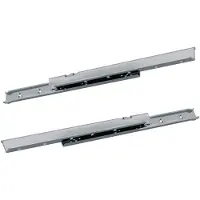 Fulterer RVS ladegeleider 1616 - 700 mm | draagkracht tot 100 kg | deels uittrekbaar | bodemmontage met hoeklijn | set van 2 |