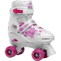 Roces - Quaddy 3.0 - Rolschaatsen - Kinderen - Wit - Roze - 34-37