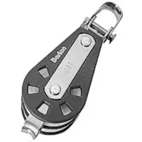 Barton Marine T1 Double Swivel Pulley With Becket Zilver