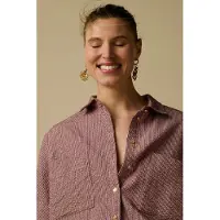 Sissy-Boy Donkerrode gestreepte blouse | Maat: M