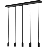 Segula Zwarte hanglamp Madox 5-lichts recht