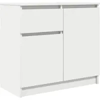 vidaXL Dressoir met lade 71x35x65 cm spaanplaat wit