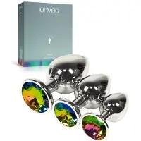 Ohyes Metalen Buttplugs voor mannen en vrouwen - Buttplug Set 3-Delig - Anal & Butt Plug - Regenboog/ Multicolor