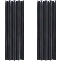 vidaXL Verduisterende gordijnen 2 st Donkergrijs 140 x 245 cm fluweel