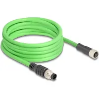 DeLOCK M12 8-pins A-gecodeerde industriële netwerk verlengkabel | CAT5e | PUR | 5 meter