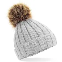 Jumada 's Muts - Licht grijs - Met pompon - Dames - Winter - Muts - One size