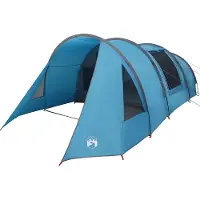 vidaXL Tunneltent voor 4 Personen 4-persoons Blauw en Grijs