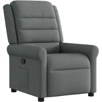 vidaXL Fauteuil verstelbaar stof donkergrijs