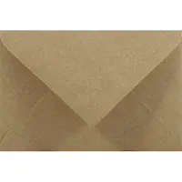 Netuno Ecologische bruine enveloppen C7 - 80 x 120 mm - 25 stuks - NK natgelijmde - 100 gram - Eko Design -