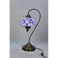 Halay Handgemaakte Turkse Nachtlamp blauw Oosterse sprookjeslamp