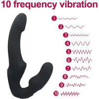 Strap U Urge Strapless Strap-On Vibrator - Zwart
