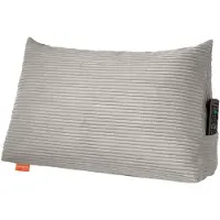 Sleepling 70 x 40 x 20 cm rugkussen corduroy look, wigkussen voor bed en bank, lendenkussen, driehoekig leeskussen, kussen met afneembare wasbare hoes, zijvak, steengrijs