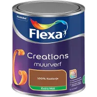 Flexa - Creations Muurverf Extra Mat - 100% Kastanje - Mengverf - 1 L
