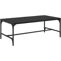 vidaXL Salontafel Zwart Eiken 100 x 50 x 35 cm Bewerkt hout