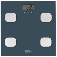 Tefal Body Up BM2520, elektronische personenweegschaal, 150 kg, 100 g, blauw, kg, lb, ST, vierkant