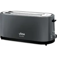 Ufesa TT7575 DUO PLUS - Broodrooster - 2 Sneetjes - 1400W - Grijs