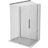 Mexen Rox-3S drieluik douchecabine 160 x 110 , transparant, kanonnenmetaal - 8C2-160-110-95-00-3S