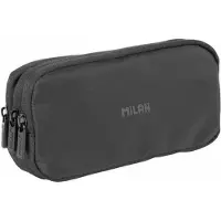 Milan Etui met 3 ritsen, Shadow-serie, zwart