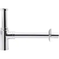 Aqualine Wastafelafvalsifon 5/4" dia 32mm, rond/chroom
