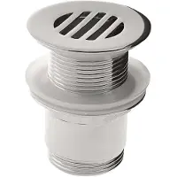 Sapho Wastafelafvoer 5/4“, niet-afsluitbaar, designplug, 25-50mm, chroom