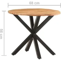 vidaXL Bijzettafel 68x68x56 cm massief acaciahout