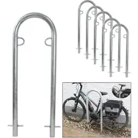 Baumarktplus 5 x Fietsenrek 111,5 x 40 cm thermisch verzinkt staal Ø 49 mm Beton in fietsstandaard Parker type U