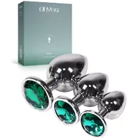 Ohyes Metalen Buttplugs voor mannen en vrouwen - Buttplug Set 3-Delig - Anal & Butt Plug - Groen