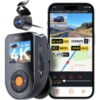 Vantrue S1 Pro Max 4K+4K (2160P+2160P) dashcam voor en achter, dubbele dashcamera met Starvis2 HDR PlatePix nachtzicht, 5 GHz WiFi, GPS, optionele Lte, parkeermodus