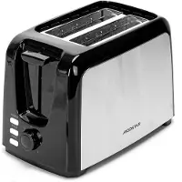Aigostar broodrooster - RVS behuizing - 750W vermogen - 2 sneetjes capaciteit - opwarm- en ontdooifuncties