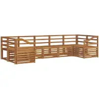 vidaXL Buiten bank set 7 st Naturel