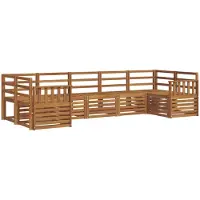 vidaXL Buiten bank set 7 st Naturel