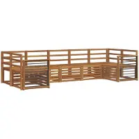 vidaXL Buiten bank set 7 st Naturel