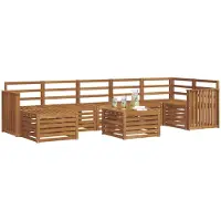 vidaXL Buiten bank set 8 st Naturel
