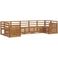 vidaXL Buiten bank set 7 st Naturel