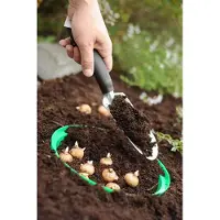 KOTARBAU 6 Stuks Bloembollenmand, ⌀ 260 mm, Groen, Plantenmand Voor Bloembollen, Bollenmanden Rond, Kweekmand van Kunststof, Bloembollen Schaal