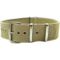 Kaiser Premium Beige Nato strap 20mm - Horlogeband Beige