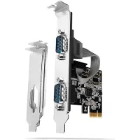 Axagon PCEA-S2N - PCIe Adapter - 2x Seriële Poort (DB9) - ASIX AX99100 Chipset - Low Profile