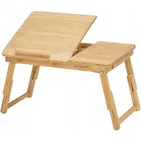 Songmics In hoogte verstelbare bamboe laptoptafel
