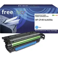 Freecolor K18243F7 Toner HP 655A (CF451A) cyan 10500 Seiten remanufactured