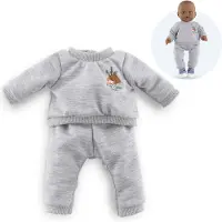 Corolle poppenkostuum joggingpak grijs 36cm - zachte poppenkleding.