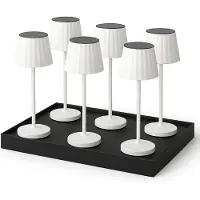 Lumisky Set van 6 tafellampen met voet. H29CM ABBY