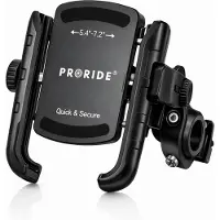 Proride Telefoonhouder Fiets met anti-shock - GSM Houder Fiets - 360 Graden Draaibaar & Verstelbaar - Universeel - Smartphone houder Fiets, Scooter, E-bike, Motor, Fatbike - Accessoires