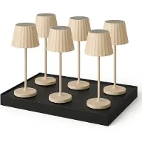 Lumisky Set van 6 tafellampen met voet. H30CM ABBY