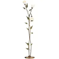 ONLI Vloerlamp Miranda, brons / oud-messing, Woon-/ Eetkamer, metaal, Florentijns, vloerlamp