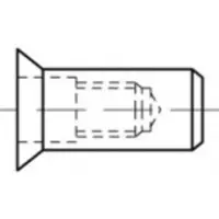 Toolcraft TO-5444301 Popmoer M4 Staal 500 stuk(s)