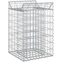 vidaXL Gabion verhoogd bed 50 x 50 x 80 cm Gegalvaniseerd staal zilver
