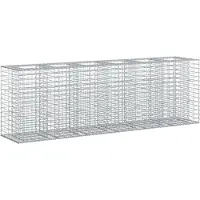 vidaXL Gabion verhoogd bed 2 st 250 x 50 x 80 cm Gegalvaniseerd staal