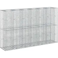 vidaXL Gabion verhoogd bed 3 st 250 x 50 x 150 cm Gegalvaniseerd staal