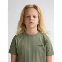 Petrol Industries T-shirt groen Jongens Katoen Ronde hals Logo - maat 164